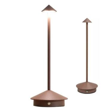 Imagem de Luminaria de Mesa LED Abajur 3 Tons Controle de Intensidade Bateria Re