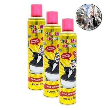 Imagem de Kit 3 Spray Espuma Neve Artificial de Festa Carnaval Espuminha da Aleg