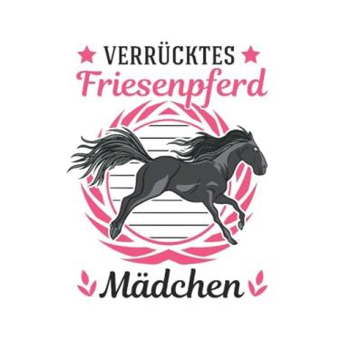Imagem de Friesenpferd Notizbuch: Verrücktes Friesenpferd Mädchen Friese Pferd / 6x9 Zoll / 120 gepunktete Seiten Seiten