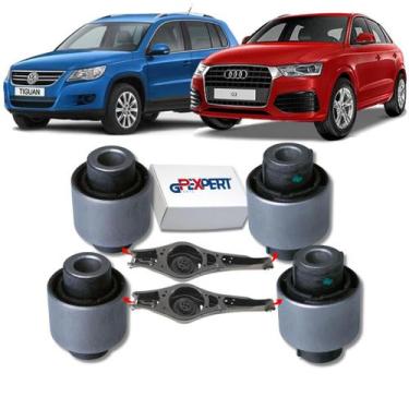 Imagem de Kit 04 buchas bandeja balança traseira tiguan audi q3 2009 2010 2011 2