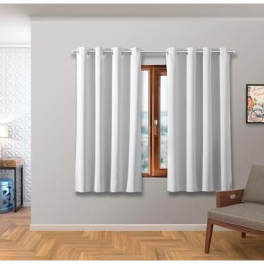 Imagem de Cortina Blackout Curta Tecido Corta Luz Pequena Janela Dona Delicada (BRANCA, 2 METROS)