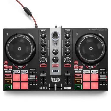 Imagem de Hercules DJControl Inpulse 200 MK2 — Controlador de DJ ideal para aprender a misturar — Software e tutoriais incluídos, preto