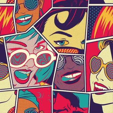 Imagem de Papel De Parede Temático Vintage Estilo Anos 90 - 3,00x0,50m - NoBrand