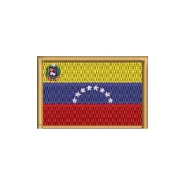 Imagem de BP0046-011 Bandeira Venezuela Patch Bordado 5,7×3,8cm (D-rquivo Matriz para bordar.)