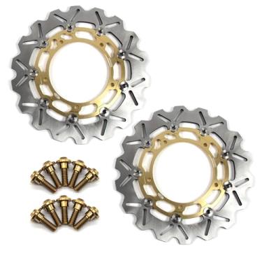 Imagem de Discos de freio dianteiros flutuantes com parafusos de montagem para Yamaha YZF R6 2003-2004, MT03 06-11, YZF R7 2022, FZ-09 14-17, MT09 14-15 ABS 14-20, MT-09 2021, XSR900 ABS 16-21 , XV1700 PC 08-14