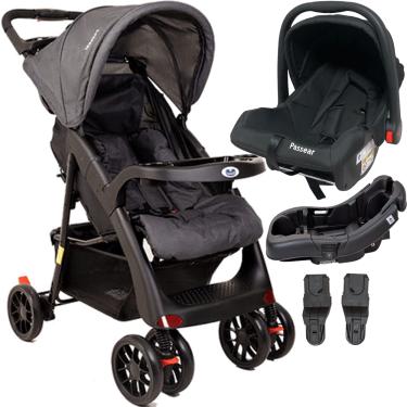 Imagem de Carrinho de Bebe Bebe Conforto Base Passear Baby Atena Preto