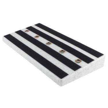 Imagem de MERIGLARE Pedal de efeito de guitarra, fácil de transportar, pedalboard de baixo portátil leve, suprimento de cabo para baixo de guitarra de instrumentos, Branco