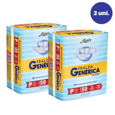 Imagem de Kit 2 Fralda Descartável Geriátrica Adulto Genérica Absorv Barato, P