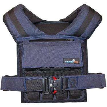 Imagem de Gymnastics Power - Colete pesado 2,7 kg, 3,6 kg, 4,5 kg, 6,8 kg, 11,3 kg, 15,9 kg, 20,4 kg, 27,2 kg, peso de ferro removível para homens e mulheres, treino para calistenia e treinamento esportivo
