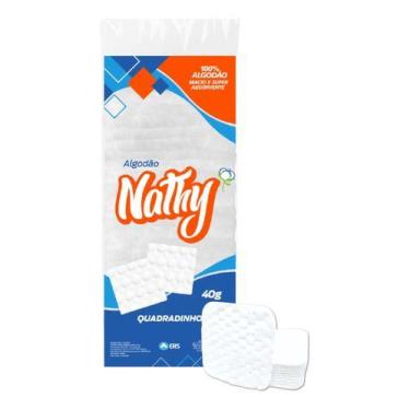 Imagem de Algodão Nathy Hidrófilo Quadradinho 40g Higiene 100% Natural