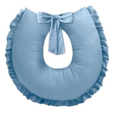 Imagem de Almofada de Amamentação do Bebê Tecido Liso com Refil Interno - Brandy