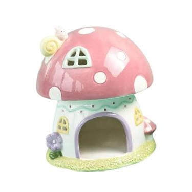 Imagem de ＡＷＨＡＯ Hamster Hideout Play and Rest Hamster House Hideaway Hitter Habitats Decoration for Chinchilla Gerbils Mouse pequenos animais de estimação, Rosa