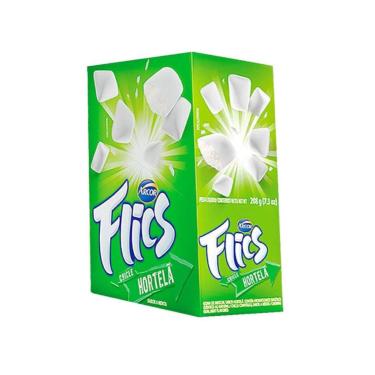Imagem de Chiclete Flics Hortelã Arcor c/ 12Unid - 204g