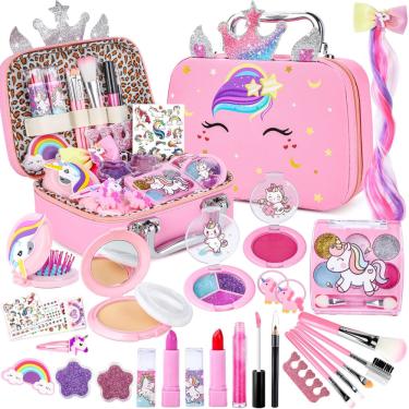 Imagem de Kit de maquiagem Joycover Unicorn Kids com bolsa para crianças de 3 a 10 anos