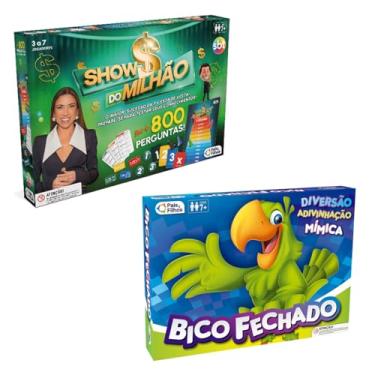 Imagem de Jogo Tabuleiro Show Do Milhão + Mimicas Bico Fechado - Pais e Filhos