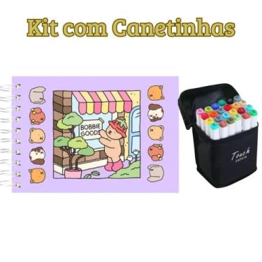 Imagem de Livro De Colorir Bobbie Goods Capa Dura 50 Páginas + Canetinhas Colori