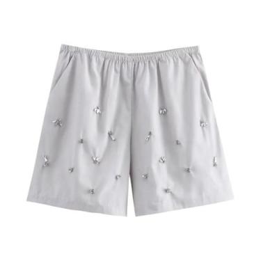 Imagem de Conjunto De Camisa E Shorts De Lapela De Manga Comprida Feminino Moda 