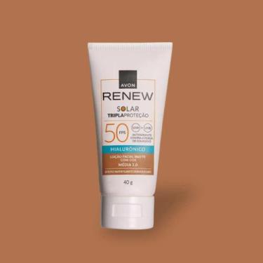 Imagem de Renew Solar FPS 50 Cor Média 3.0 40G  Mais vendido - Hialurônico - UVA