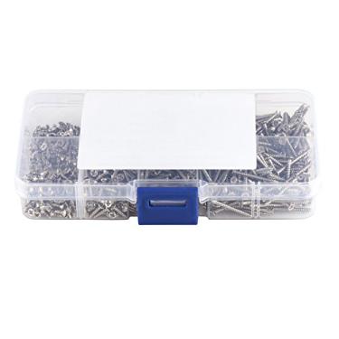 Imagem de Diversos Parafusos Auto-roscantes M2 de 800 Unidades, Conjunto de Fixadores de Cabeça Plana de Acionamento Cruzado para Marcenaria, Reparos, Invenções e Aparelhos de Escritório