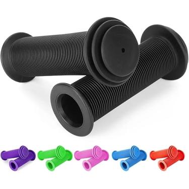 Imagem de Bicicleta infantil - Guiador de bicicleta infantil de 22,2 mm para bicicleta de 12 a 16 polegadas com padrão de cogumelo seguro | Pegas macias de 105 mm para bicicleta de equilíbrio infantil mini