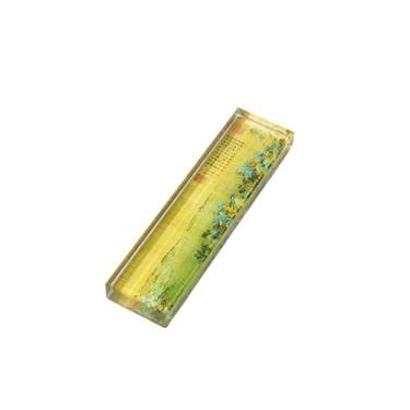 Imagem de Peso de papel de cristal decorativo com pintura tradicional chinesa, auxílio multiuso para leitura e artesanato (milhares de quilômetros de rios e montanhas)
