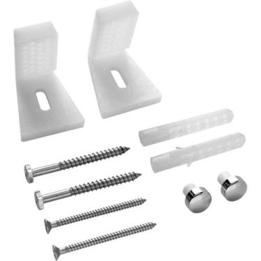 Imagem de Kit Parafuso Para Vaso Sanitário Lateral Aço Inox Blukit