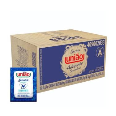 Imagem de Adoçante em Pó Sucralose União Sachê Caixa C/ 400 de 6g