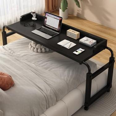Imagem de Mesa de cama, mesa de cama sobre a cama, mesa com rodas, mesa sobre a cama, mesa sobre a cama, mesa móvel com rodas, mesa de computador para cama, mesa de sobrecama com rodas ajustáveis