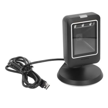 Imagem de Scanner de Código de Barras 2d Handsfree, Plug and Play Usb Com Fio Desktop Leitor de Código de Barras Auto Detecção de Digitalização para Supermercados, Shoppings