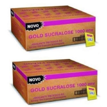 Imagem de Kit 2uni Gold Adoçante Sucralose em Pó - Cx. 1000 env. - Gold