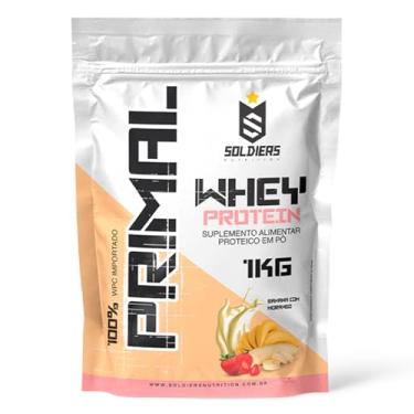 Imagem de Whey Protein Primal 1Kg - Importado - Soldiers Nutrition (Banana com Morango)