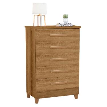 Imagem de Comoda 5 Gavetas Paola Cor Mel - Rud Rack