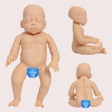 Imagem de Kit 3 Boneco Reborn Menino Olho Fechado Corpo Articulado - Cegonha Reb