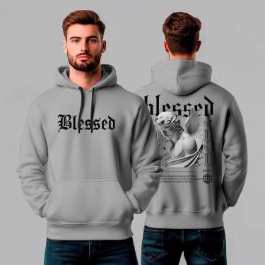 Imagem de Moletom Canguru Estampado Blessed REF1268-Masculino