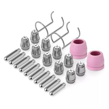Imagem de Kit de consumíveis de tocha de cortador de plasma para SG-55 AG-60 WSD-60 WSD-60 CUT60 com 24 peças