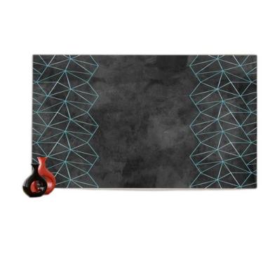 Imagem de Papel De Parede Concreto Linhas Azul Turquesa 3,5M Kkt336 - Você Decor