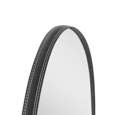 Imagem de Espelho Decorativo Orgânico 80x60cm Espelho De Parede Grande Com Suporte(Preto)