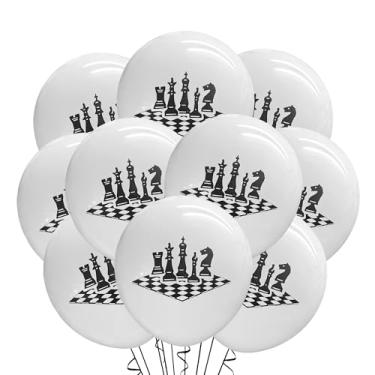 Imagem de Malayan Products Chess Balloons 12 Count Latex, Board Game Birthday Decorations, Grandmaster Theme, chessboard Club Party, 12Inch Standard Size