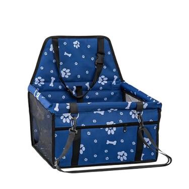Imagem de Assento Cadeirinha Pet Para Carros Viajar Transporte Cachorro e Gatos-Raças Pequeno Porte até 10kg(Azul Com Desenho)