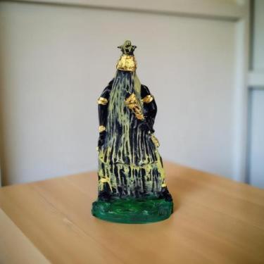 Imagem de Imagem Obaluaê orixá altar umbanda candomblé Resina 10 cm - Genérico
