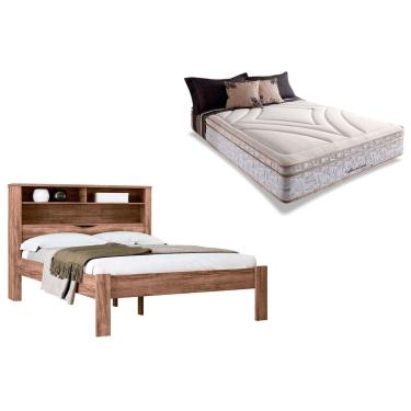 Imagem de Colchão Casal American Herval + Cama Invicta Atacama-Jatobá
