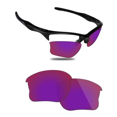Imagem de Fiskr Lentes polarizadas de substituição compatíveis com óculos de sol Oakley Half Jacket 2.0 XL OO9154, resistente a impactos e ajuste perfeito - vermelho violeta