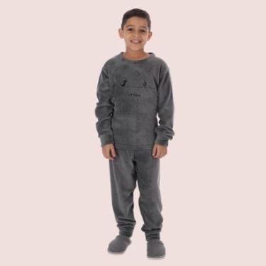Imagem de Pijama De Frio Victory Soft Bordado Infantil Liso-Masculino