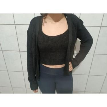 Imagem de BLUSA TRICOT C/ 2 PEÇAS PRETA AMORELIE-Feminino