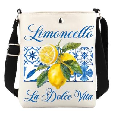Imagem de WCGXKO Bolsa tiracolo Italian Lemons Italian Islands Merchandie Limoncello per Favore Canvas Bag, Limoncello Xk