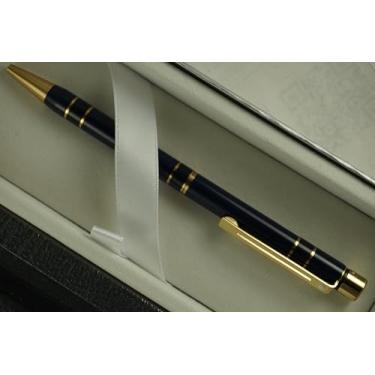 Imagem de Sheaffer Feito nos EUA, assinatura Targa Prestige azul com anéis de ouro Targa/compromissos caneta esferográfica barril e diário Sheaffer correspondente