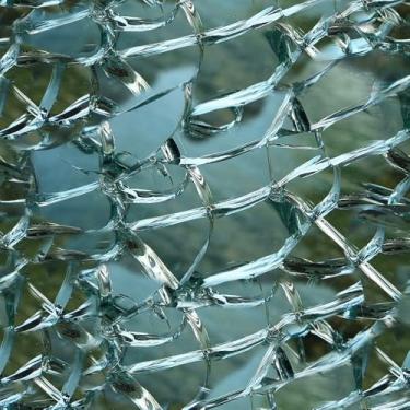 Imagem de Papel De Parede Banheiro Vidro Quebrado Autocolante 3m