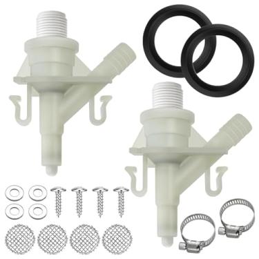 Imagem de 2 conjuntos 385311641 kit de válvula de água RV atualizado, adequado para banheiros Sealand Dometic série 300, 301 310, 311, 320, 321, vaso sanitário com descarga por pedal, trailer de trailer e vaso