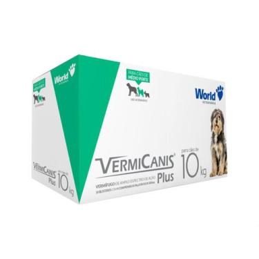 Imagem de Vermifugo P/ Cães 10kg Vermicanis Plus 800mg World 40 Comp