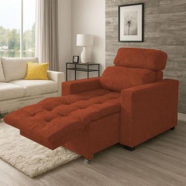 Imagem de Poltrona do Papai e Mamae Reclinavel Com Apoio Pros Pes Soft Madri Lux